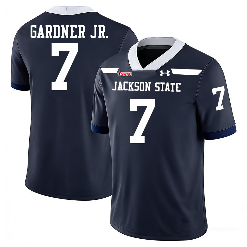 Jackson State Tigers #7 Jameel Gardner Jr. College Football Jerseys,Uniforms-Navy